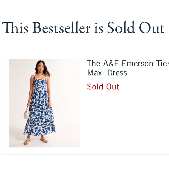 Abercrombie & Fitch Blue and White Maxi Dress - Picture 3 of 7